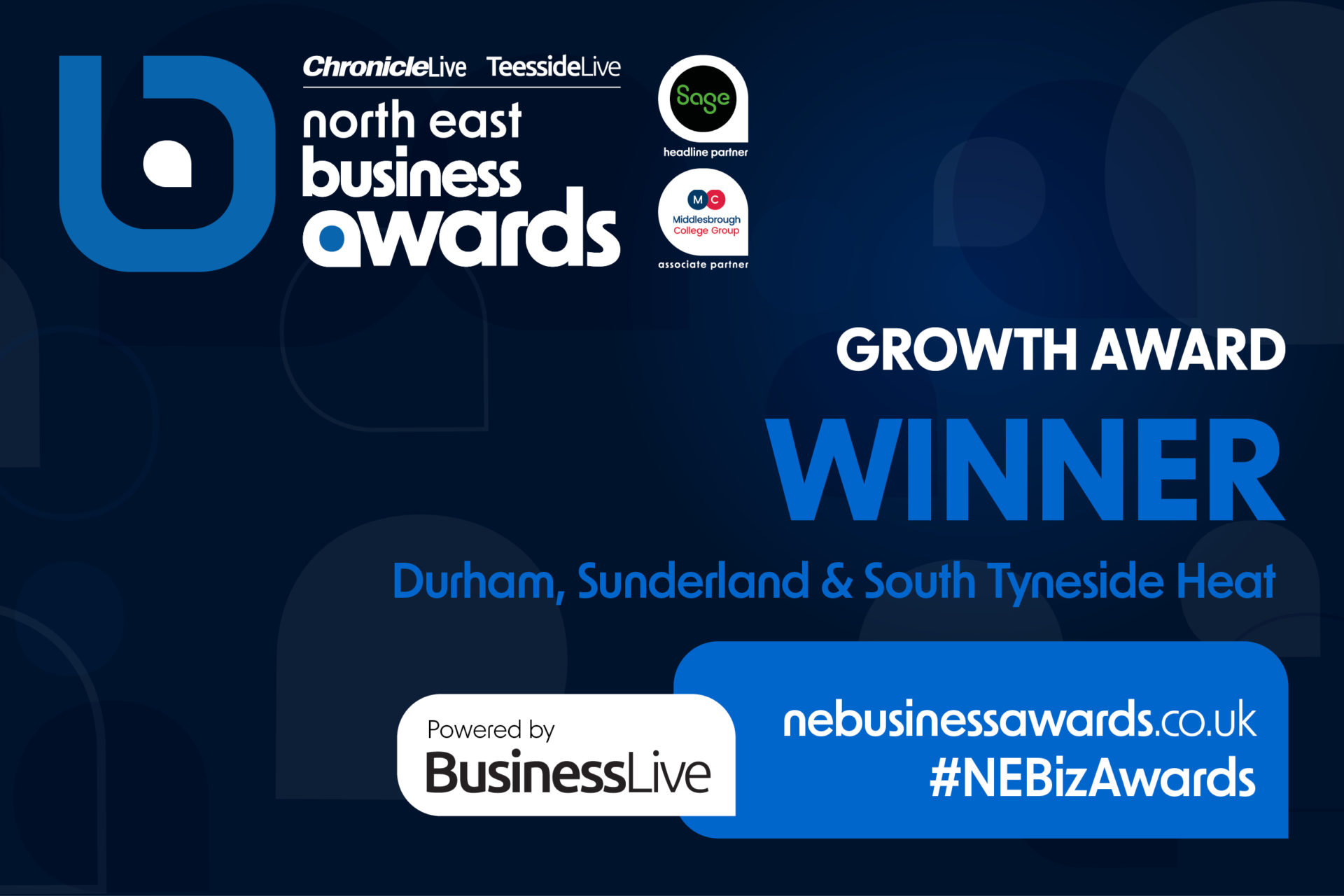 Visuna win Growth Award in 2023 North East Business Awards - Visuna